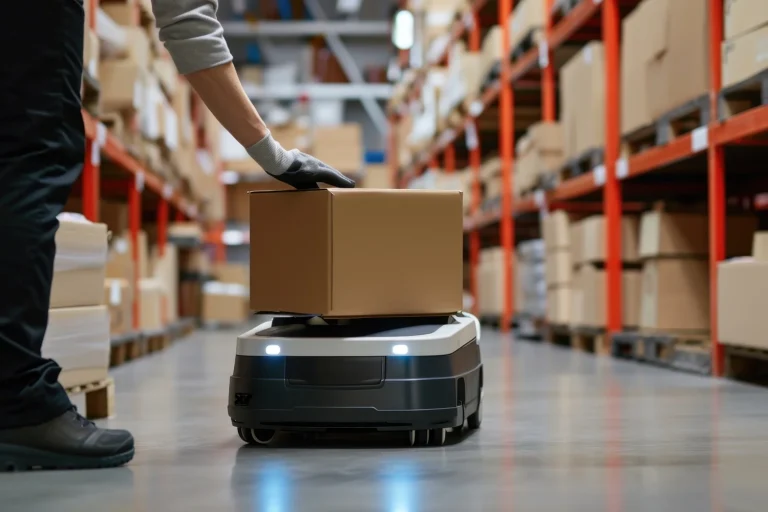 delivery robot in warehouse