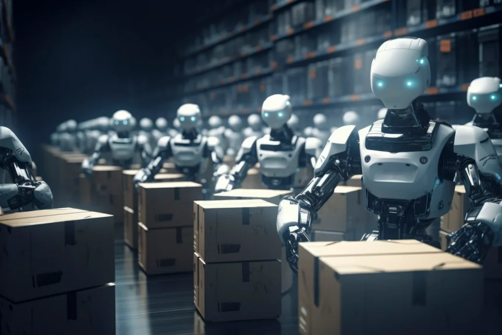 8Stock WMS - robots in warehouse