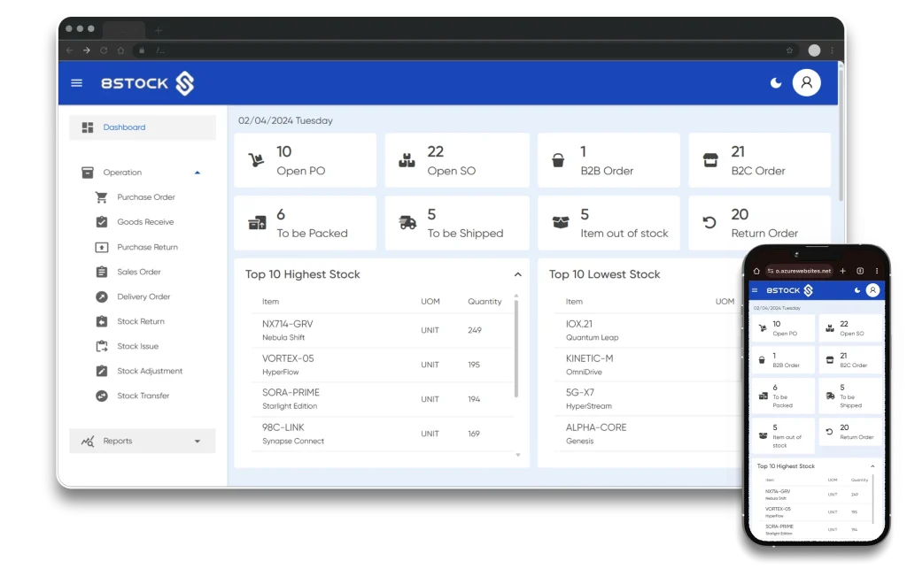 8Stock WMS - 8stock warehouse management system wms