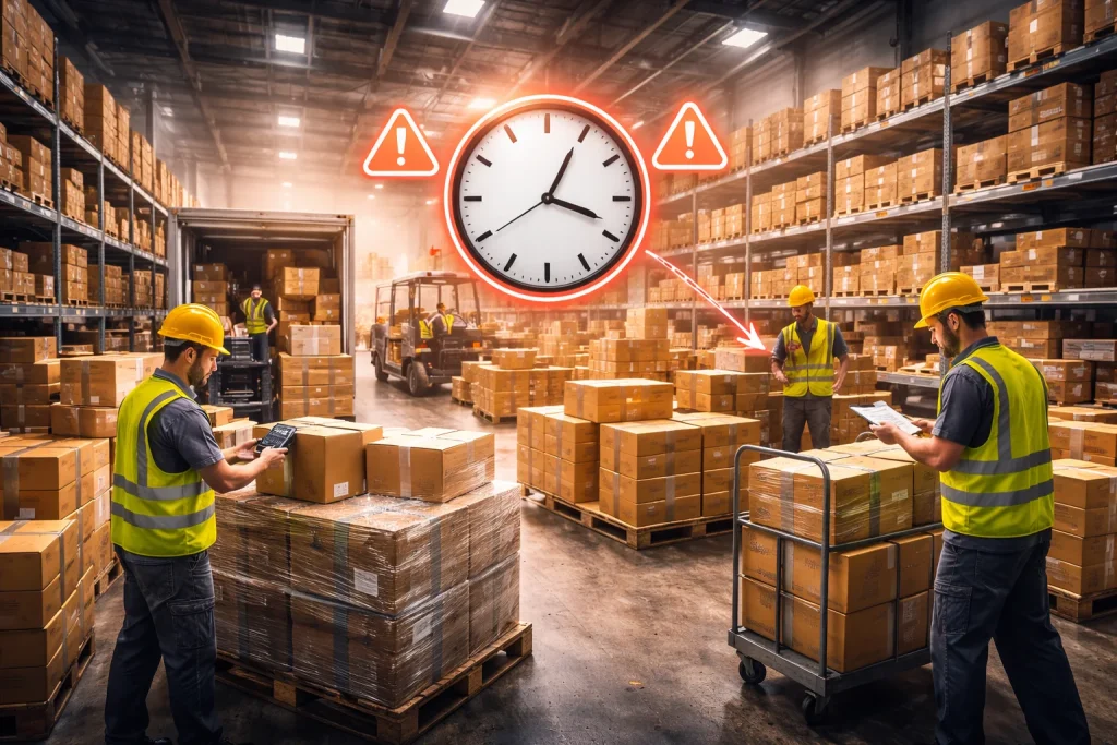 warehouse busy