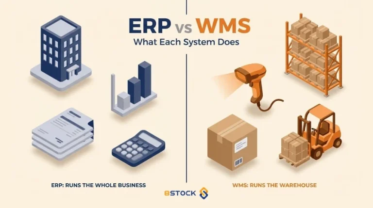 8Stock WMS - 8Stock WMS - ERP vs WMS comparison showing what each system does for a Malaysian SME