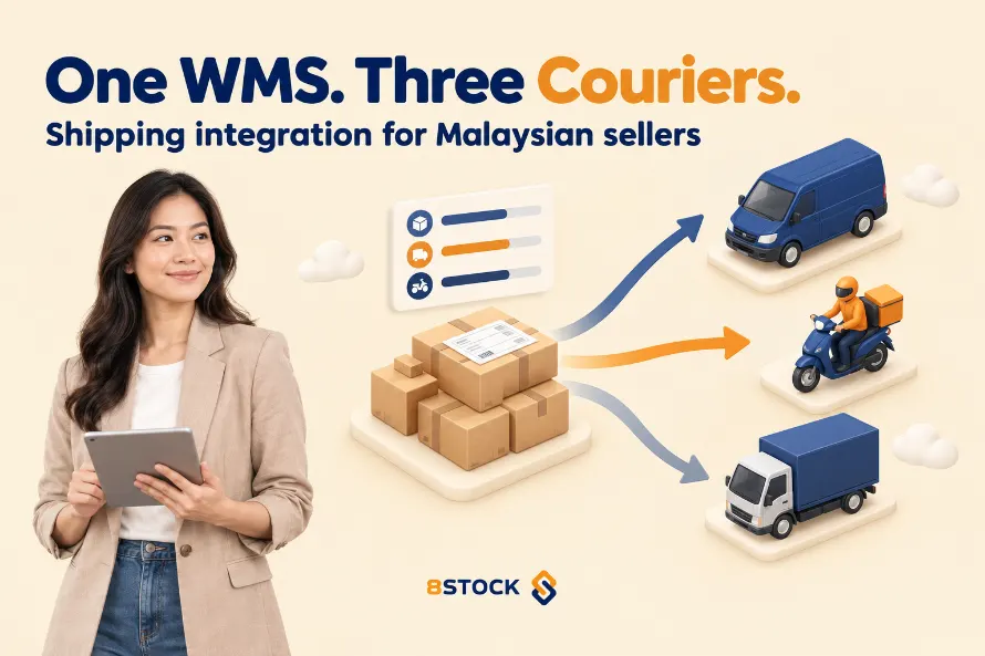 8Stock WMS - Shipping integration Malaysia: 8Stock WMS connecting Pos Laju, GDEX and DHL eCommerce